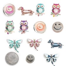 Bunte Magnetbrosche Eule Hund Libelle Strass Brosche Schalclip Tuchhalter Damen