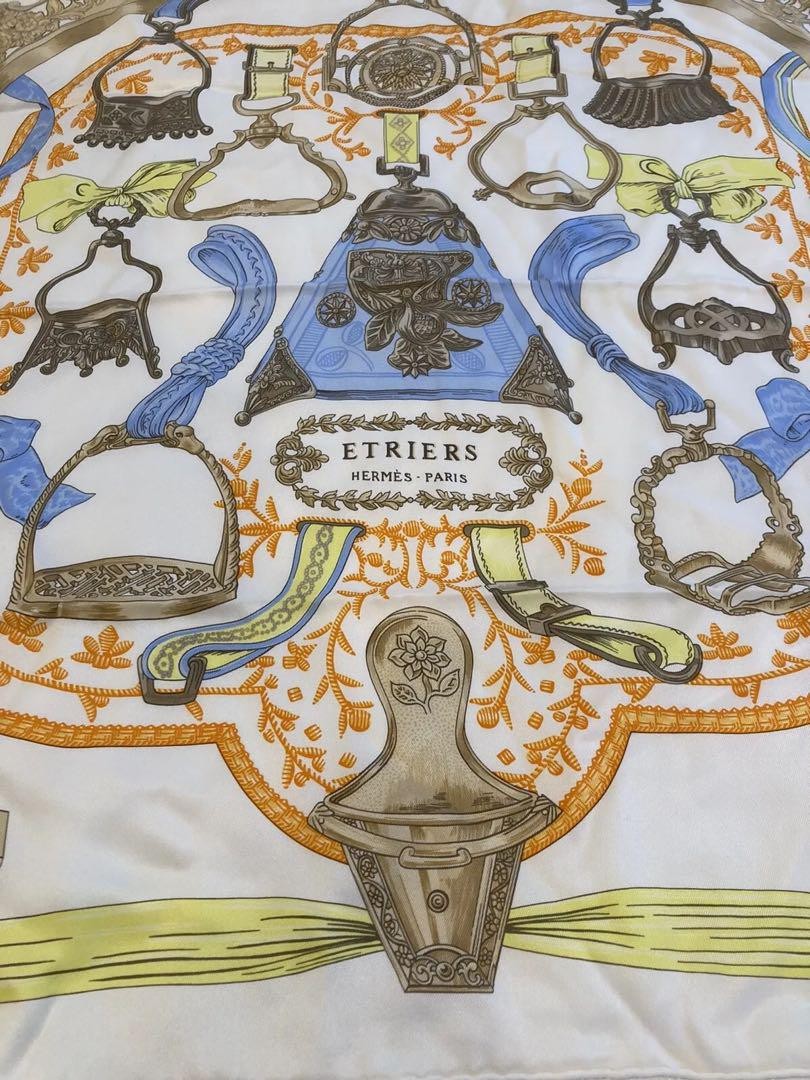HERMES Carr 90 Silk Scarf Luxury Fashion Accessory