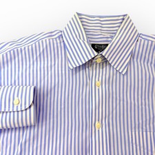 Gitman Bros Shirt Men 15 1/2 -35 Tailored Fit Long Sleeve Blue Striped New USA