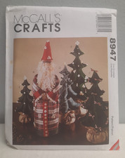 McCall's Crafts 8947 Tall Slim Santa and Trees Christmas Decor UC FF