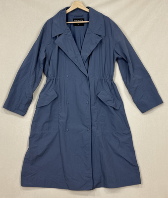 #ad Athleta Luna Trench Coat Size Medium Shadow Blue Gently Used $46.99