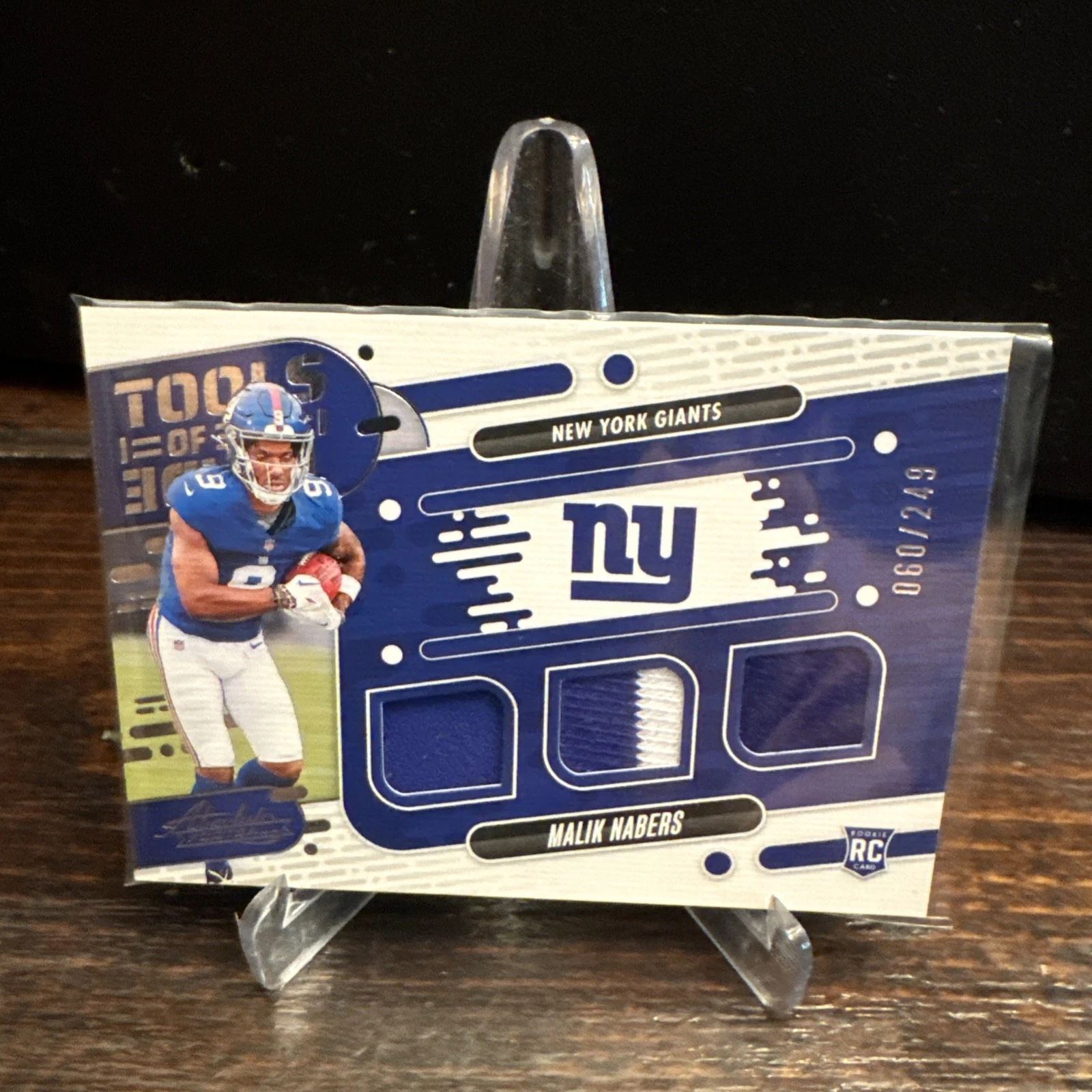 Malik Nabers Panini Absolute Tools of the Trade Triple Relics #TOTTMNS Base