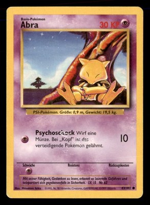Pokemon Abra 43/102 Base Set Deutsch