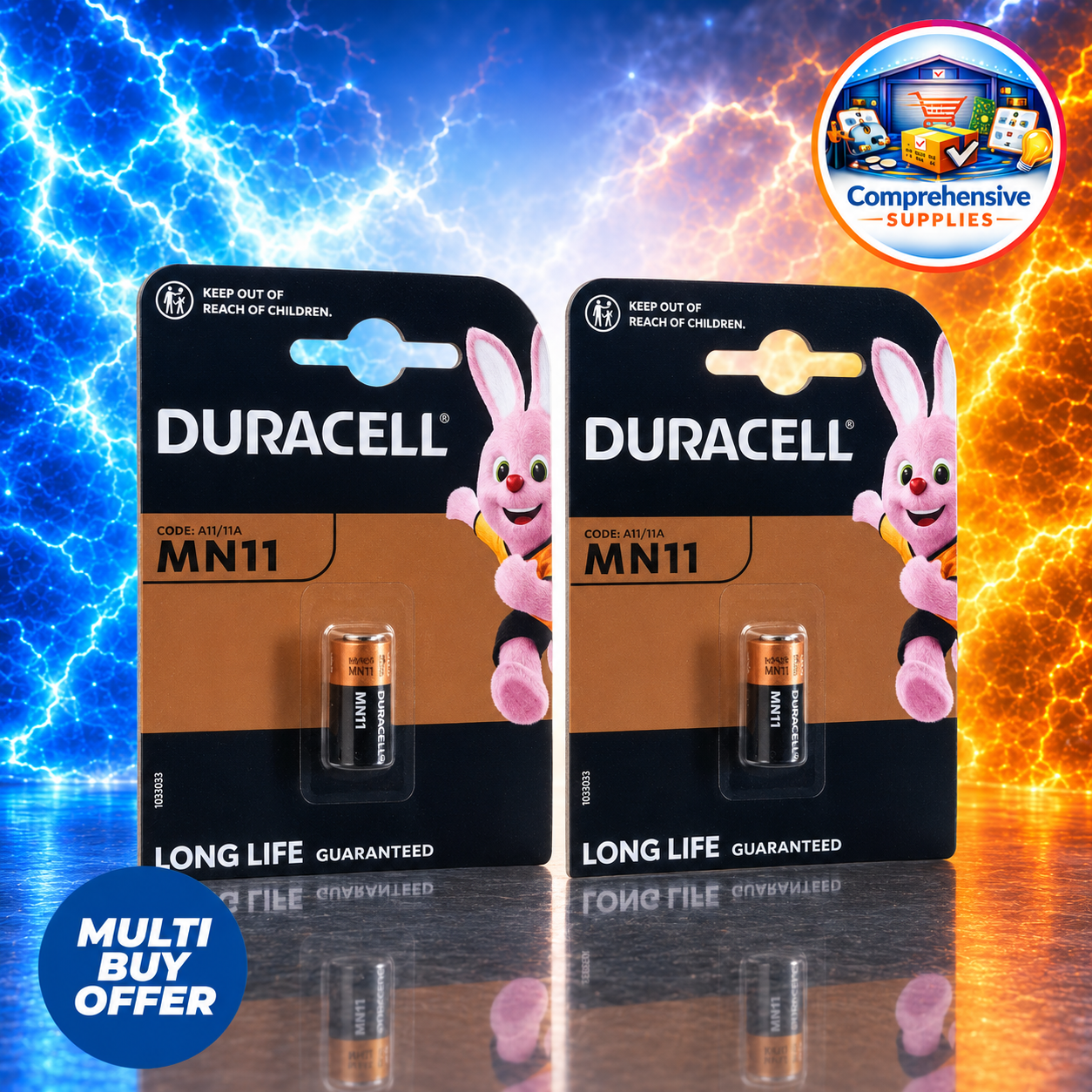 Duracell MN11 V11A A11 11A L1016 6V Batteries x 2 **Long Expiry**
