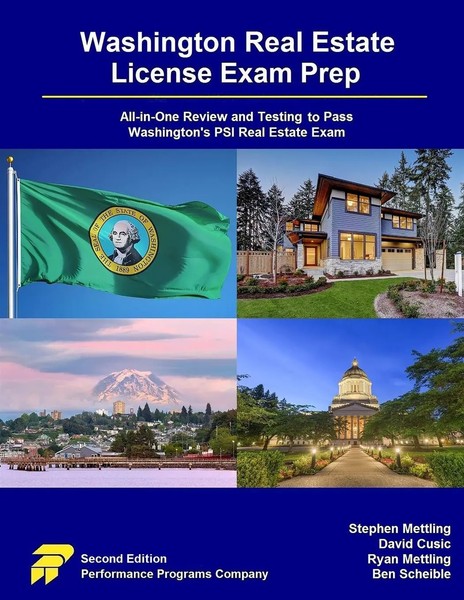 Washington Real Estate License Exam Prep Stephen Mettling (U. A.) Taschenbuch-image