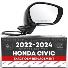 Honda Civic Passenger Side Mirror Replacement - Powered Adjustment Manual Fo... Honda Civic Passenger Side Mirror Replacement - Powered Adjustment Manual Fo...