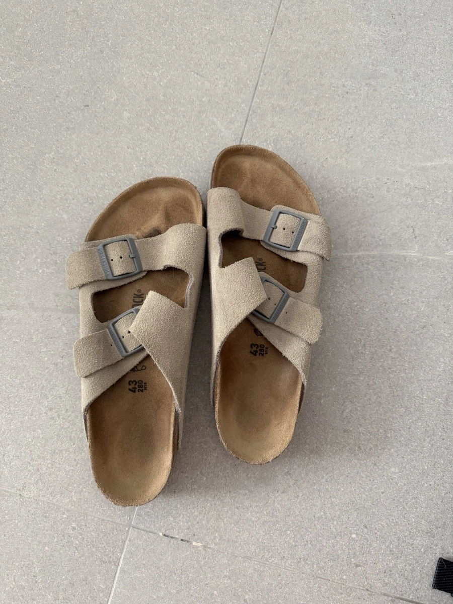 Birkenstock Suede Sandals Mens EU 45 US 12 Gray Double Buckle Slides BIRKENSTOCK Velvet gray suede slides sandals Men main image 2