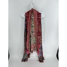 Handmade Bohemian Multicolor Paisley Fringe Kimono - M/L