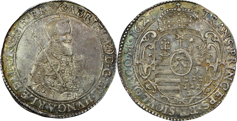 HUNGARY TRANSYLVANIA TALER 1621KB Gabriel Bethlen RARE NGC MS 61