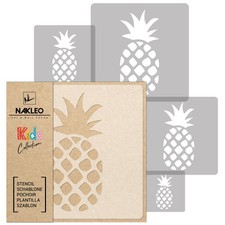 KIDS Reusable Plastic Stencils 5 pcs // PINEAPPLE