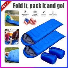 2PCS Thick Adult Cold Weather Sleeping Bag For Big  Tall Waterproof Winter Bags