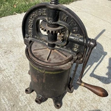 Antique 1883 Enterprise MFG 4 Qt Sausage Stuffer Fruit Wine Press VTG Cast Iron.
