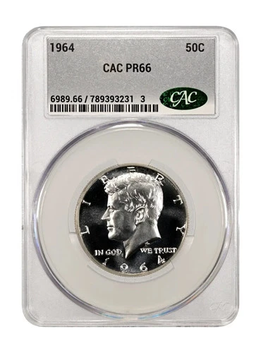 1964 Proof Kennedy Half Dollar CACPR66