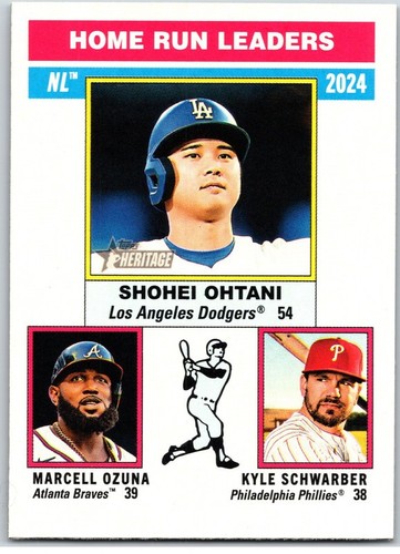 #193 Kyle Schwarber/Marcell Ozuna/Shohei Ohtani Leaders 2025 Topps Heritage