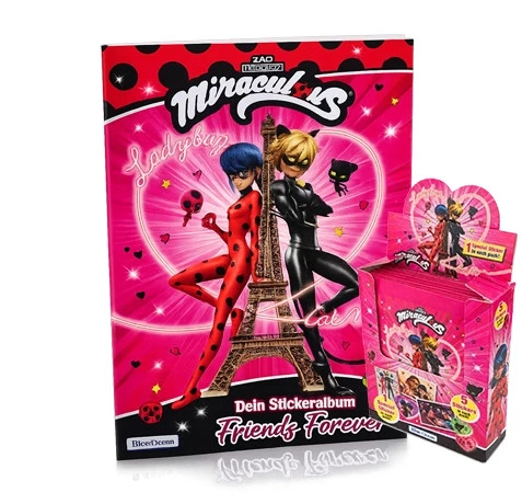 Blue Ocean Miraculous Ladybug Friends Forever Sticker Album + Display - 24 Bags