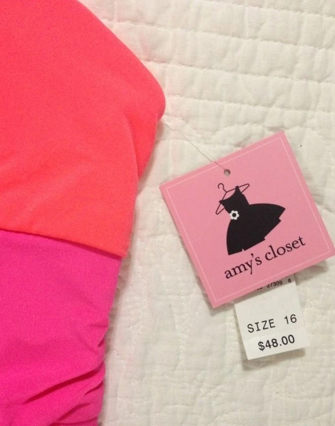 NEW AMYS CLOSET GIRLS DRESS FANCY PINK ORANGE SIZE 16 NWT $48 - Image 4 of 4