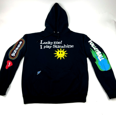NEW Sunshine Volleyball Sweater Hoodie Size Extra Large Black