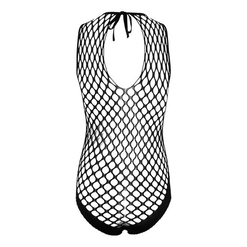 Body de cuero PU de aspecto húmedo para hombre con cremallera frontal poste baile leotardo ropa de club nocturno - Imagen 12 de 14