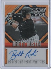 2014 Prizm Perennial Draft Picks ORANGE PRIZM AUTO #88 Brett Austin RC 38/60