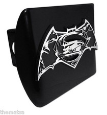 Superman Batman Emblem On Black Metal Usa Made Trailer Hitch Cover