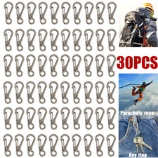 30pcs Mini Heavy Carabiner Snap Hook Clip Key Chain Aluminum Outdoor Camping Col