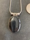 Elegant Scottish Agate Artisan Sterling Necklace with Ring From Film Collection — photo 3