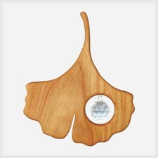 Harmony Objekt Ginkgo Holz Fensterschmuck Hänger Mobile mit Glaskristall