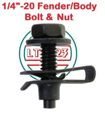 (2set) 1/4"-20 X 1"  Body / Fender Bolts & Extruded U-Nut