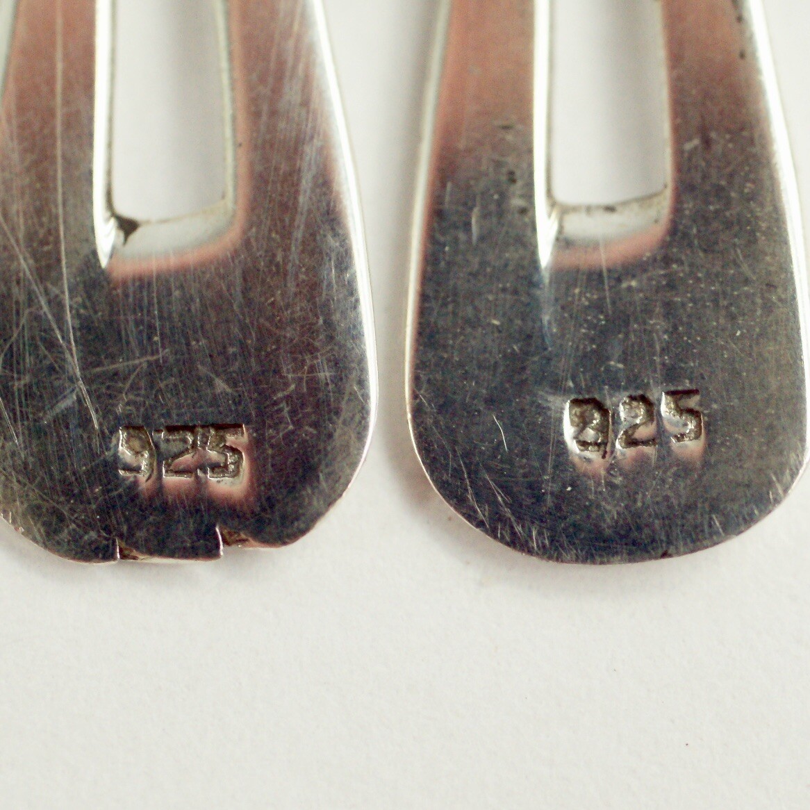 sterling silver simple flat open cross hook drop … - image 4