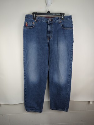 Vintage Guess USA Men's Blue Jeans Relaxed Baggy Denim 36x34 Medium Wash 