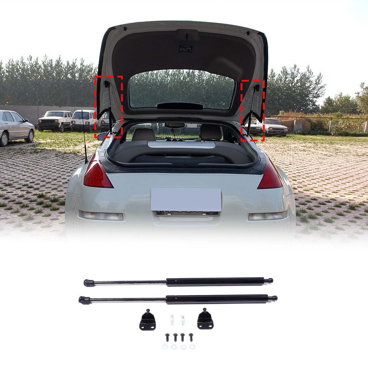 Carbon Steel Car Trunk Lift Support Strut Shocks Rod For NIssan