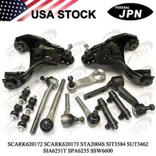 Front Control Arm Tie Rod End Suspension Kit for 1998 - 2004 GMC Sonoma 4WD 12PC