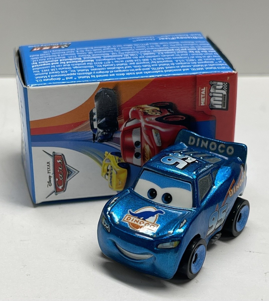 DISNEY PIXAR CARS MINI RACERS METALLIC DINOCO MCQUEEN BOX