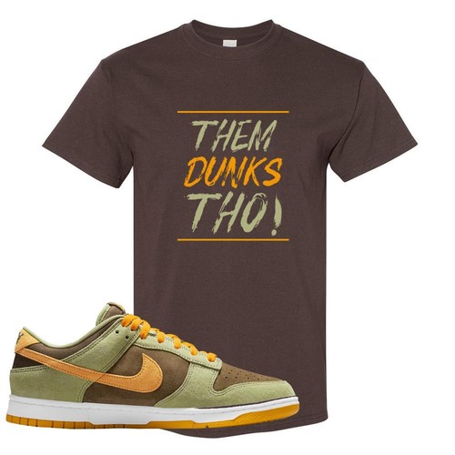 Dusty Olive Low Dunks T Shirt Them Dunks Tho, Chocolate eBay