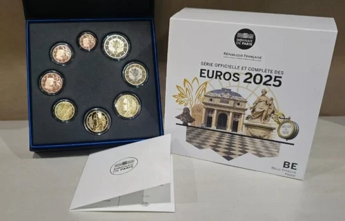 Coffret serie BE euros France 2025. 8 pièces 1 ct a 2 euro dispo 10 juin 2025