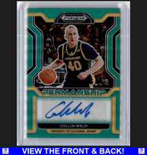 Collin Welp 2022 Prizm Draft Picks College Penmanship Green Auto RC UC Irvine An