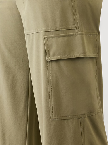Athleta 4T (ST S TALL) Brooklyn Heights High Rise Cargo Wide Pant, Olive Branch - Bild 4 von 7