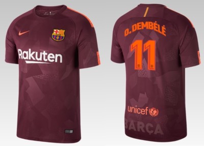 Camiseta 1ª FC Barcelona 2017/2018 Dembélé Stadium