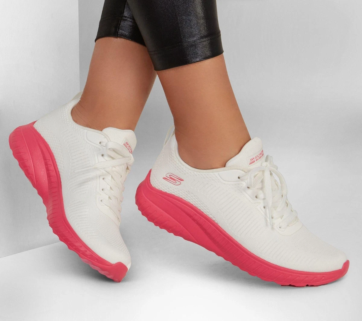 Lager omvendt Theseus Woman Skechers Bobs Sport Squad Chaos Power Popz 117214 Color White/Pink  New | eBay