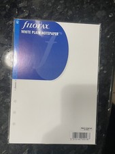 Filofax Personal Size Organiser White Plain Notepaper Refill Accessory -132405