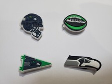 Seattle Seahawks Football Team Charm For Crocs Shoe Charms - 4 Pieces