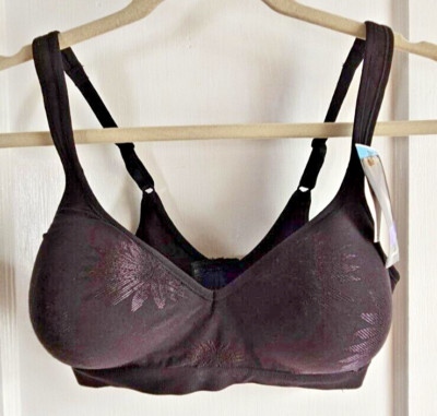NWT Bali Comfort Revolution Women`s  lined Wirefree black Bra 38C