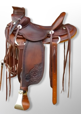 Western Leather wade Roping Ranch hand carved Horse Saddle 10'' -18'' fere ship