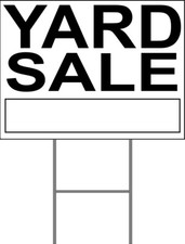 YARD SALE 2 sided 18 in x 24 in Yard Sign Road Sign with Stand