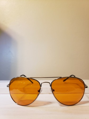 unisex high definition brownish&yellow lenses aviator sunglasses - Picture 6 of 8