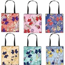 Sailor Moon Shoulder Tote Bag Handbag Bow Icons Transformation Wands - CHOICE