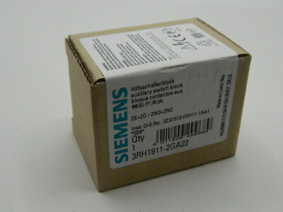 1x SIEMENS 3RH1 911-2GA22 NEW  HILFSSCHALTERBLOCK auxiliary switch block
