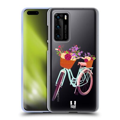 HEAD CASE DESIGNS WHEELS AND FLORAL SOFT GEL CASE FOR HUAWEI PHONES 4