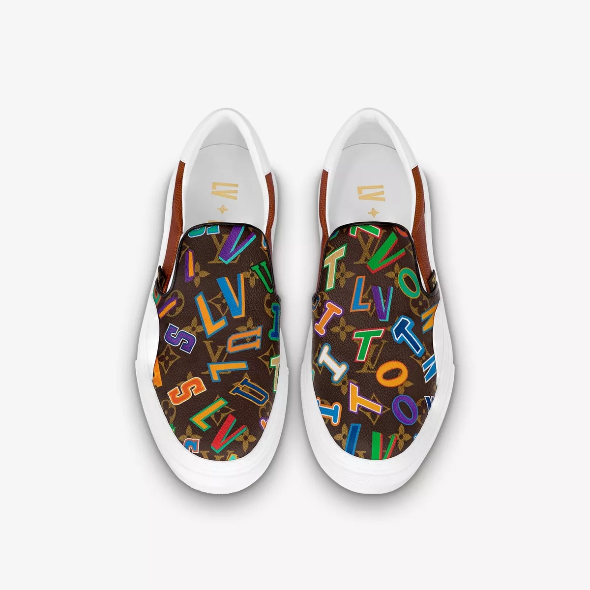 Louis Vuitton Men's LV Ollie & Friends Sneakers Printed Canvas and