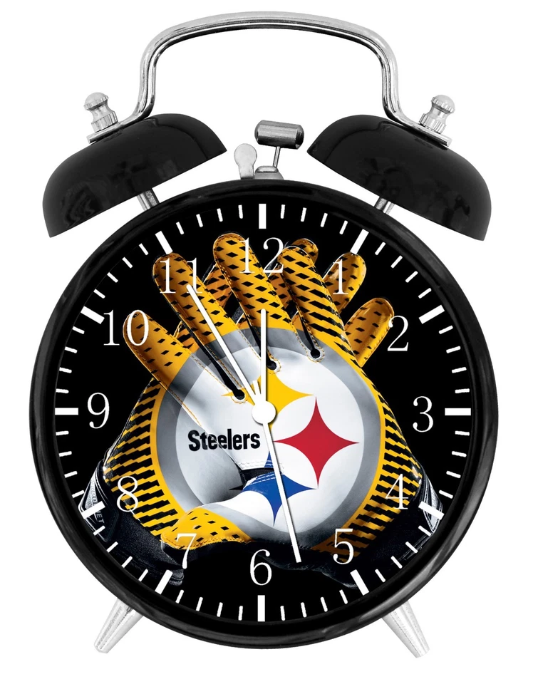 DEKAD Pittsburgh Steelers Alarm Desk Clock 3.75" Home or Office Decor F07 Nice Gift